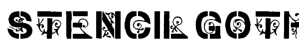 Stencil Gothic font preview